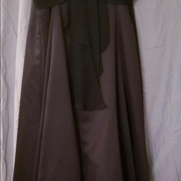 Maxi Black Bridesmaid Dress - Picture 3 of 5